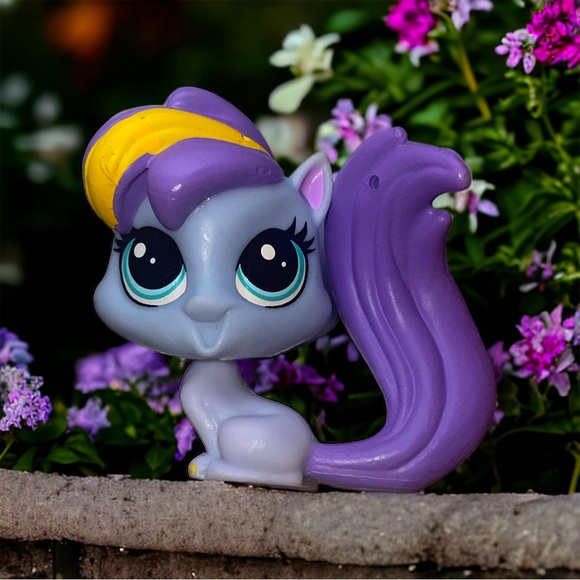 Figurine Littlest Pet Shop Écureuil Marron Clair Yeux Verts N°1372 - Occasion